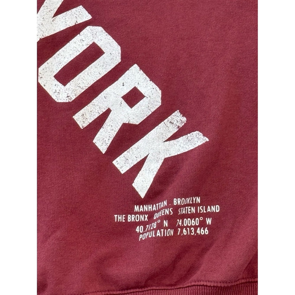 Vinyl‎ Icons New York Graphic Sweatshirt Maroon Small (Preloved) - Picture 4 of 7